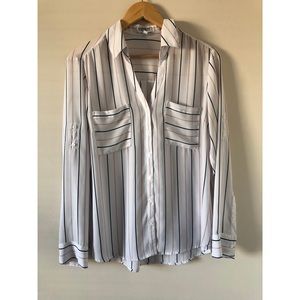 👚 Express Stripe Button Up Blouse